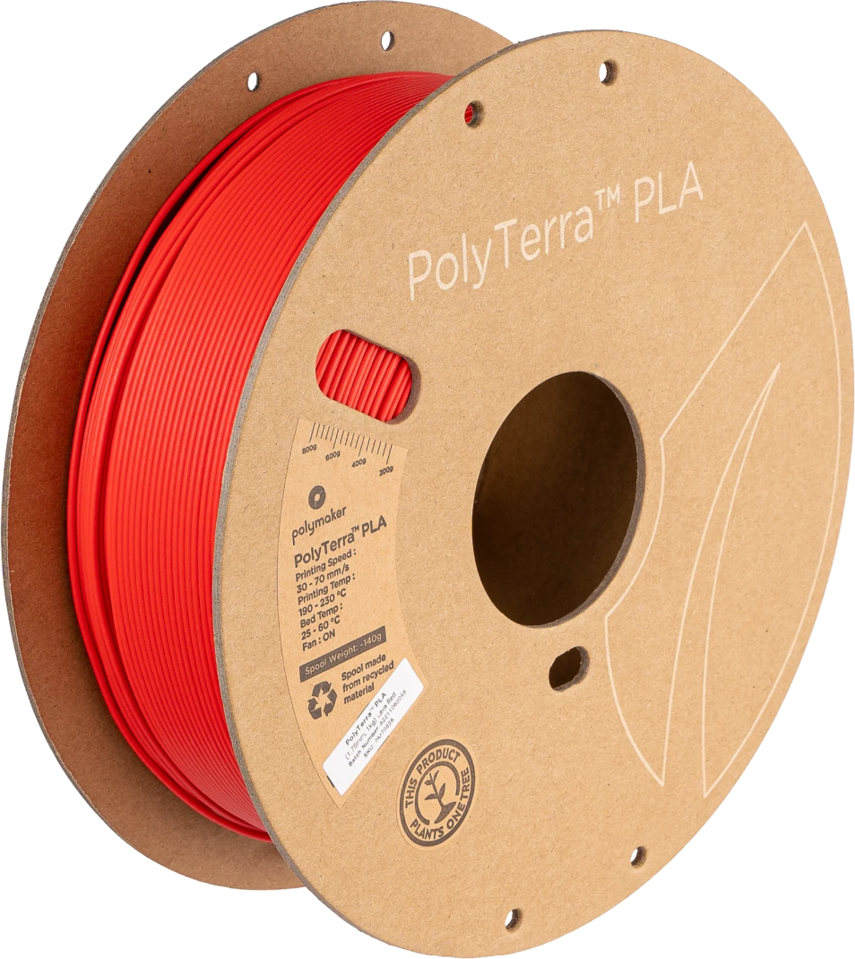 PolyTerra™ PLA Matte Lava Red 1kg 1.75mm Spool