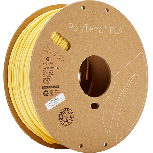 PolyTerra™ PLA Matte Banana Yellow 1kg 1.75mm Spool