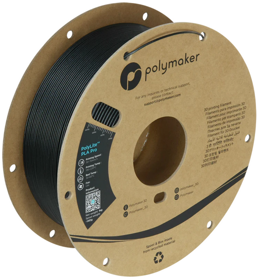 PolyLite PLA Pro Black 1kg 1.75mm Spool (Old Formula)
