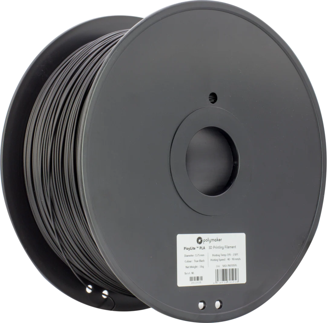 PolyLite PLA Black 3kg 1.75mm Spool