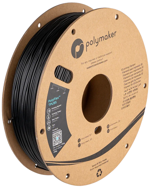 PolyFlex TPU95 Black 750g 1.75mm Spool