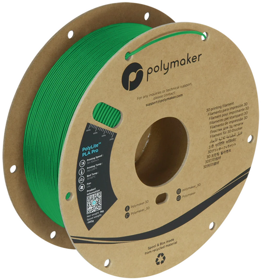PolyLite PLA Pro Green 1kg 1.75mm Spool (Old Formula)