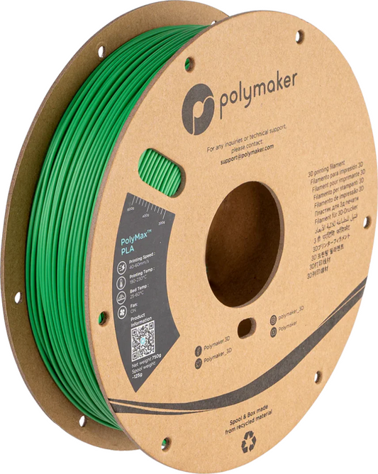 PolyMax PLA Green 1.75mm 750g Spool