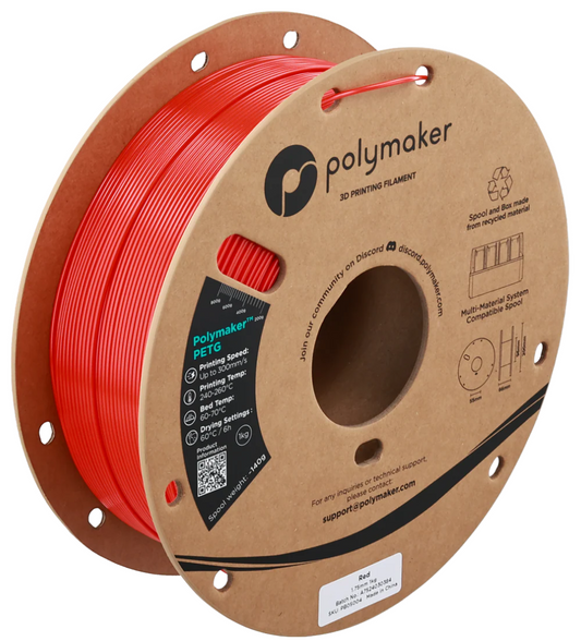Polymaker PETG Red 1kg 1.75mm Spool