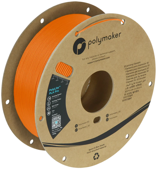 PolyLite PLA Pro Orange 1kg 1.75mm Spool (Old Formula)