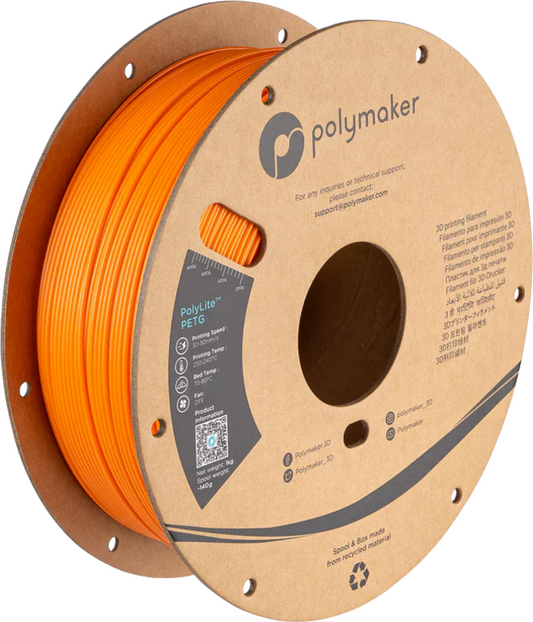 PolyLite PETG Orange 1kg 1.75mm Spool (Old Formula)