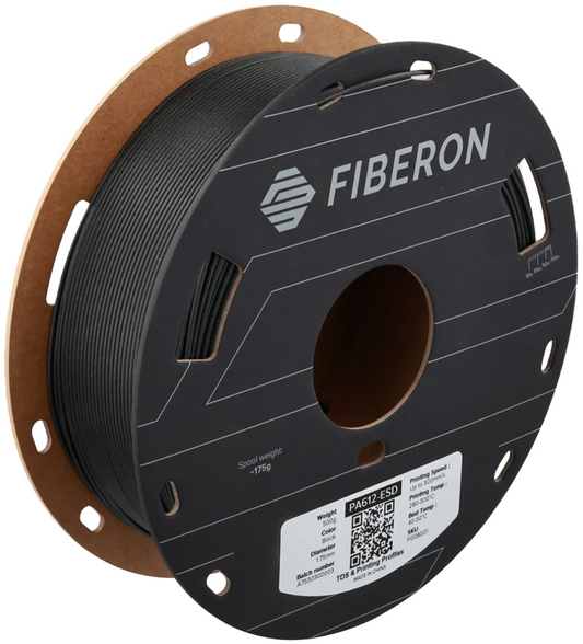 Fiberon PA612-ESD Black 500g 1.75mm Spool