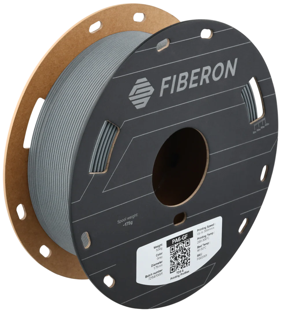 Fiberon PA6-GF25 Grey 500g 1.75mm Spool