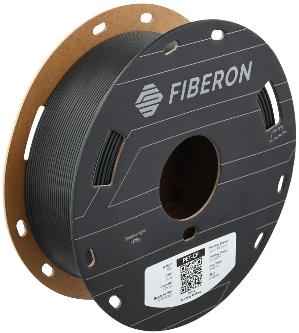 Fiberon PET-CF17 Black 500g 1.75mm Spool
