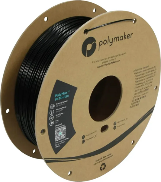 PolyMax PETG-ESD Black 500g 1.75mm (Old Packaging)