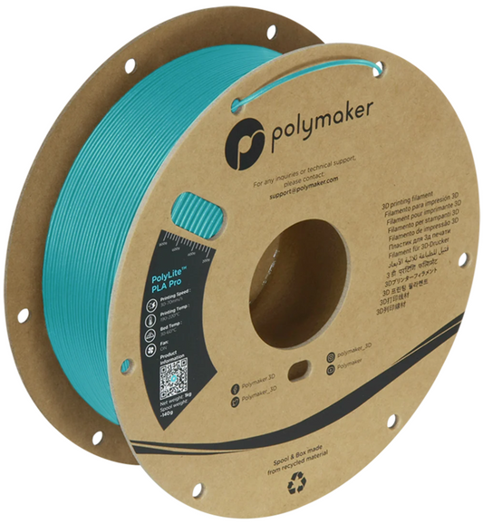 PolyLite PLA Pro Polymaker Teal 1kg 1.75mm Spool (Old Formula)