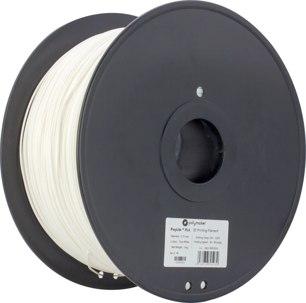 PolyLite PLA White 3kg 1.75mm Spool