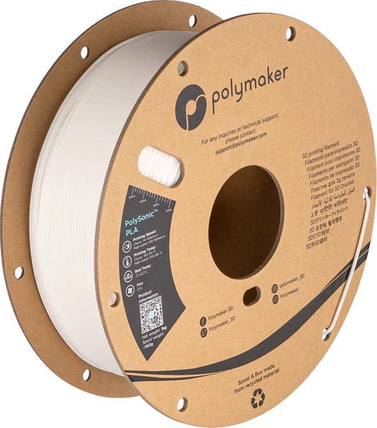 PolySonic PLA White 1kg 1.75mm Spool