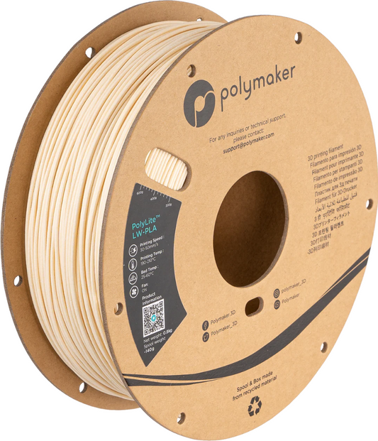 PolyLite LW-PLA White 800g 1.75mm Spool